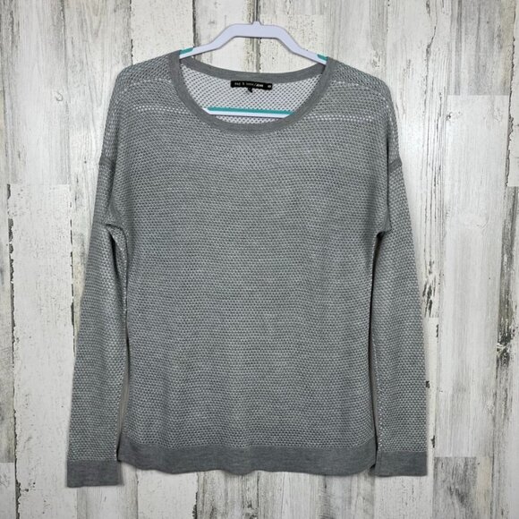 rag & bone long sleeve mesh top shirt athleisure drop shoulder gray size XS - Picture 1 of 6